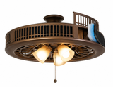 Purifan Air Purifier, Motor, Four Globe Light Kit, and One set of PA-I Allergy Filters